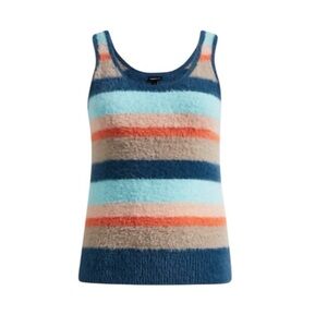 Torrid EYELASH PULLOVER CAMI SWEATER Multi-stripe Size 1 1X